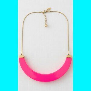 Kate Spade Hot Pink Enamel Collar Necklace